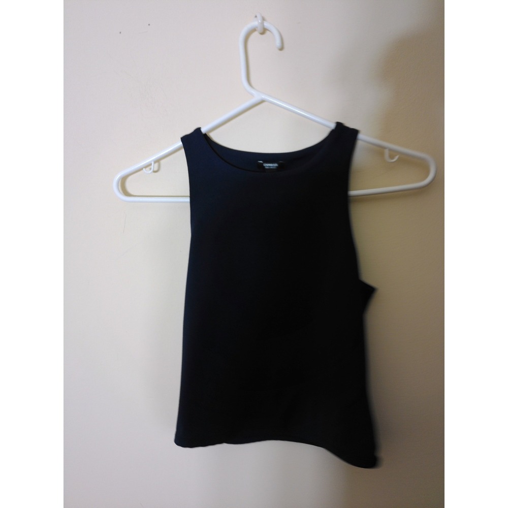 Express Tank Top Women XS Navy Blue Body Contour Slim Fit Sleeveless Minimalist